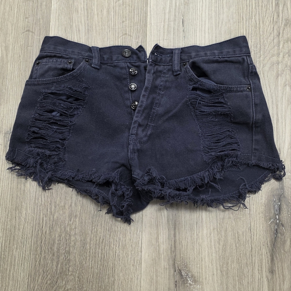 Melville Distressed Jean Shorts Size 26‎